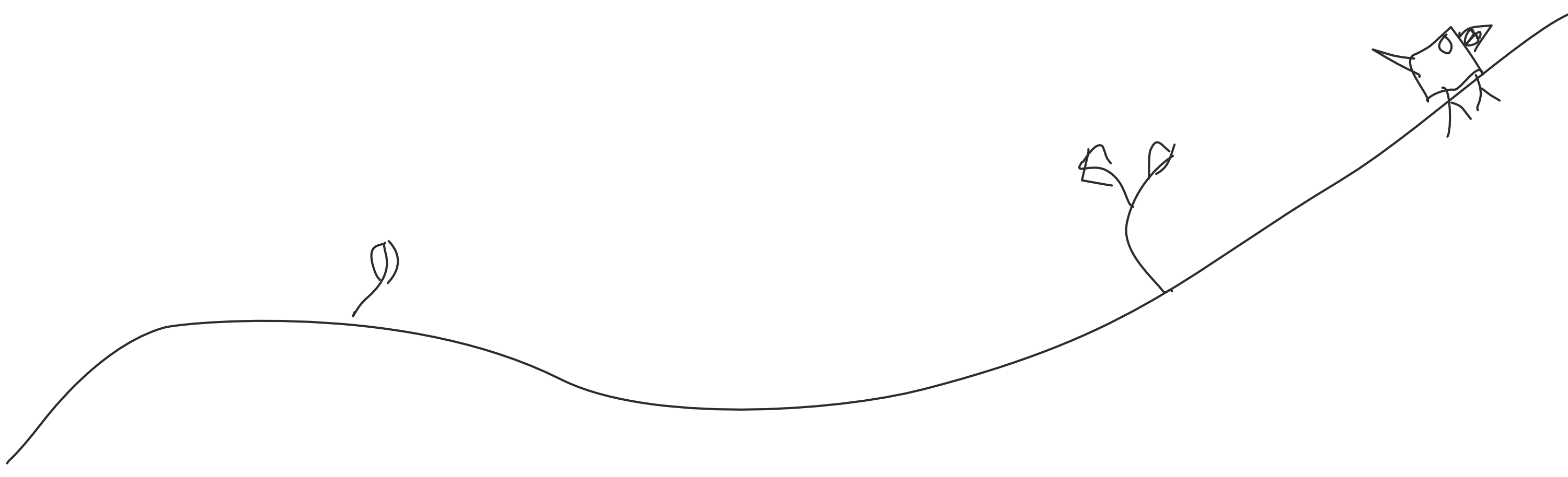 Landscape line with seedling